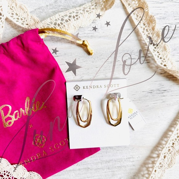 KENDRA SCOTT x BARBIE Hoop Earrings in Pink Crystal NWT